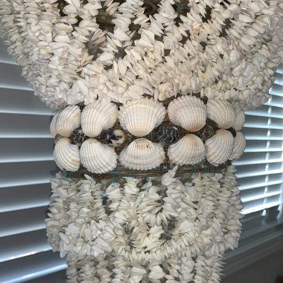 Custom Handmade SeaShell / Opal Chandelier - Picture 7 of 13